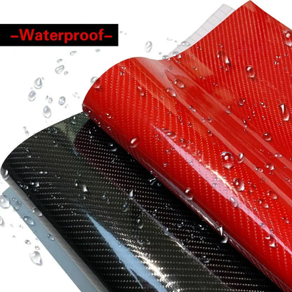 7D Carbon Fiber Vinyl Wrap Foil Car Adhesive Vinyl Film for Car Stickers Black High Glossy Red Waterproof Motorcycle Accessories