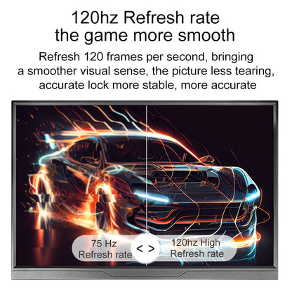 16inch Portable Monitor 2.5K/120HZ/100%sRGB  For Laptop XBox PS4 / 5 Switch Cell Phone Computer Extension Gaming  Travel Screen