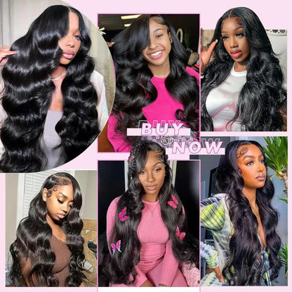 220% Density 40In Body Wave 13x6 HD Lace Frontal Wigs Pre Plucked 5x5 Lace Wigs For Women 13x4 Lace Front Wig 360 Human Hair Wig