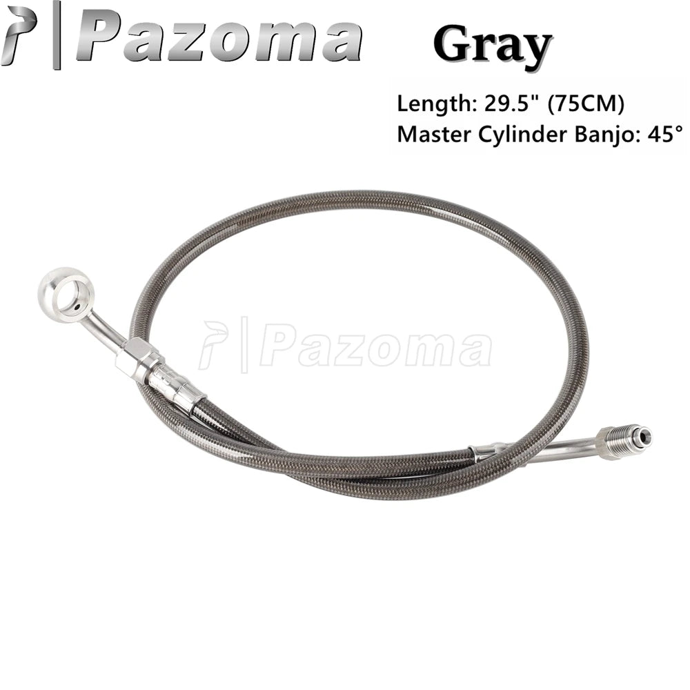Motorcycle Hydraulic Banjo Braided Line Steel Brake Hose Cable For Harley Softail Slim Breakout Deluxe Street Bob Fat Boy 18-23