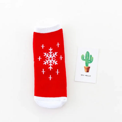 2022 Hot Children's Christmas Terry Socks Plush Thick Warm Omfortable Cartoon Santa Snowflake Baby Boys and Girls Med Tube Sock