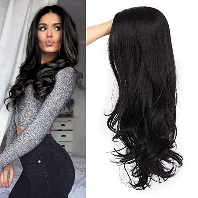 Long Black Lace Front Wig Synthetic Wigs Baby Hair Women Lace Wig Natural High Density Heat Resistant Wavy Cosplay Wig