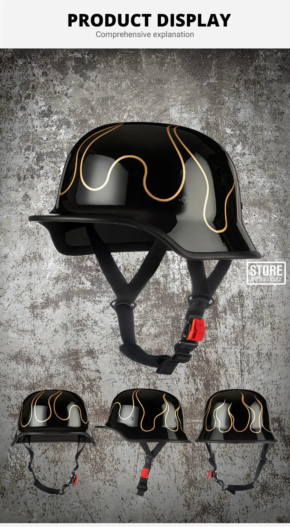 DOT Approved Motorcycle Helmet ABS Material Retro Moto Helmet Capacete De Moto Half Helmet Equipment German Tactical Vintage