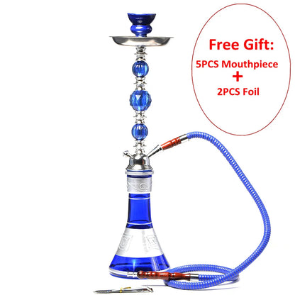 DEJAYA Travel Glass Shisha Hookah Pipe Chicha Narguile Completo Nargile with Sheesha Ceramic Bowl Charcoal Tongs Accessories