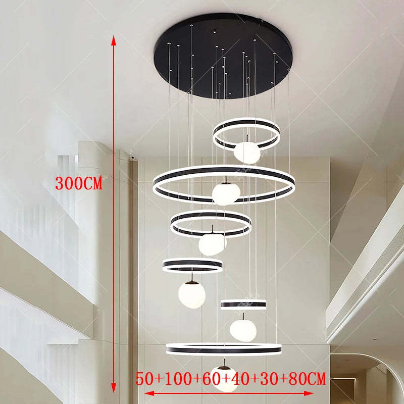 Modern Stair chandelier Pendant lights indoor lighting Ceiling lamp hanging light led Chandeliers for living room indoor lightin
