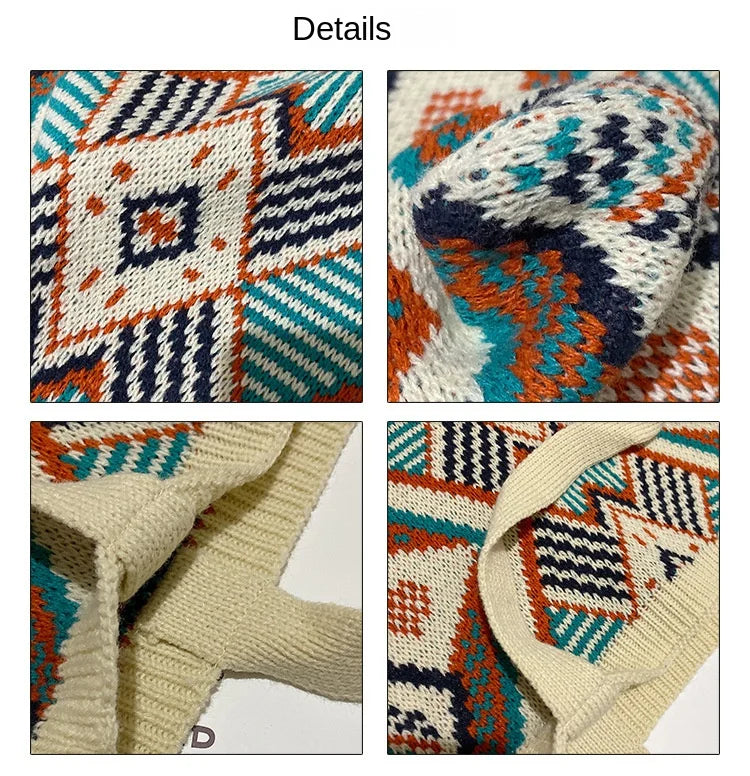 Lady Knitting Gypsy Bohemian Boho Chic Aztec Tote Bag Women Crochet Woolen Open Shopper Top-handle Bag 2022 Female Daily Handbag