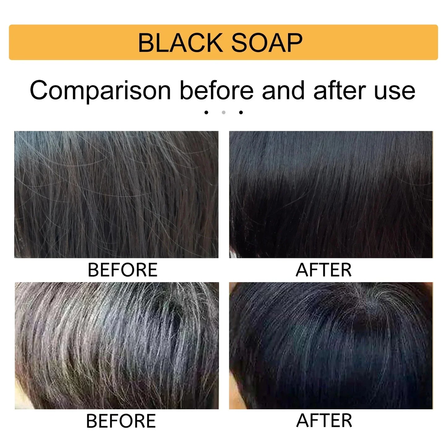 Magic White Hair to Black Shampoo Dye Soap Natural Color Soap Restore Gray Beard Cover Gray Hair Dye Hair Fixing Shampoo