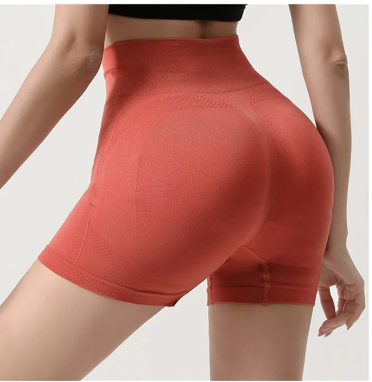Seamless Shorts High Waisted Elastic Peach Hip Sports Yoga Pants Tight Fitting Quick Drying Fitness Pants for Women Sweatpants