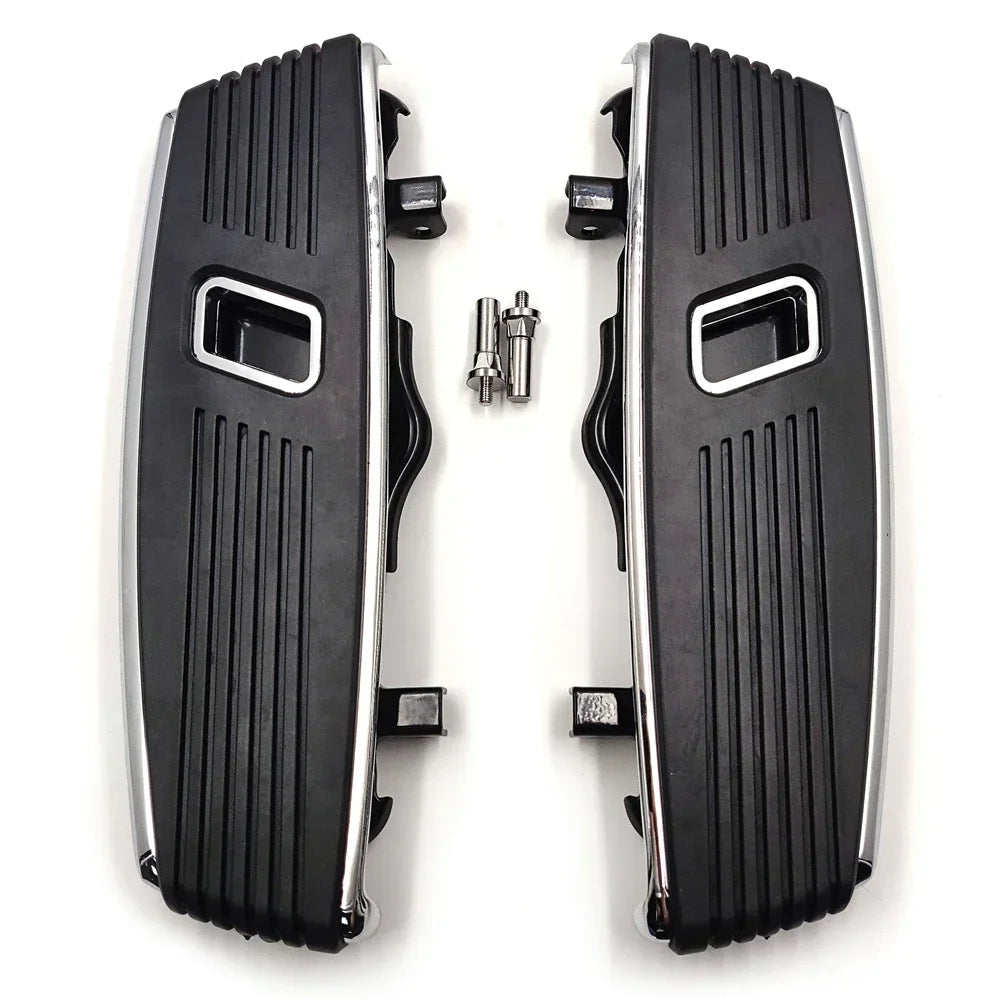 Motorcycle Hana Cut Front Footrests Footboard For Harley Davidson 2012-2016 FLD，1986-2023 FL，1986-later Touring，08-later Trik