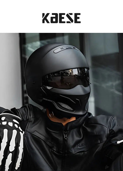 DOT Certified Scorpion Helmet Combination Helmet Motorcycle Retro Helmet Unisex Motorcycle Multi-Purpose Half Helmet Four Season