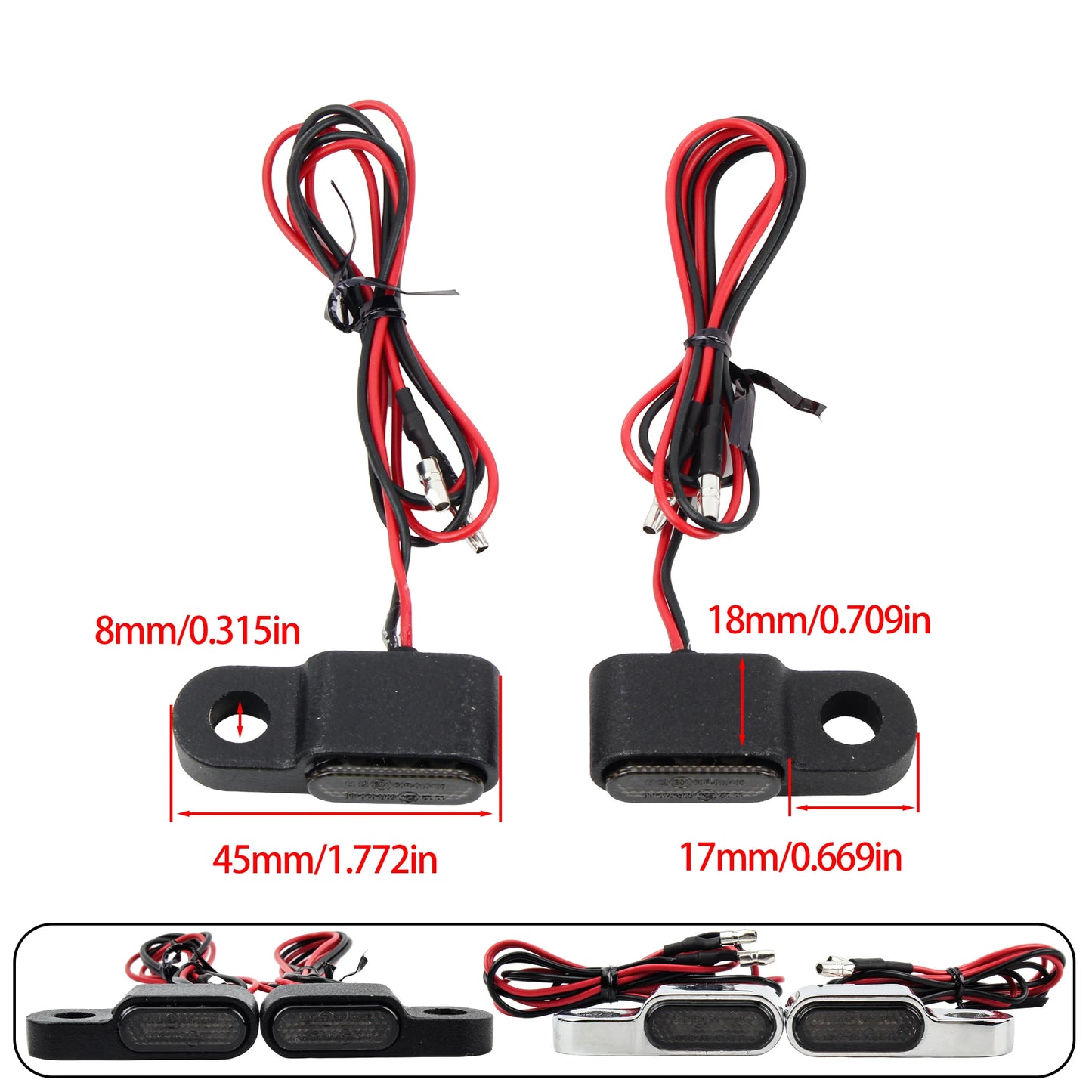 Motorcycle Signal Light LED Turn Signal Lamp Mini LED Indicator Light 8mm 12V For Harley Cafe Racer Honda Yamaha Kawasaki