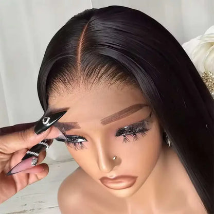 Straight HHair Wigs 13x6 HD Lace Frontal Wigs Brazilian Bone Straight Lace Frontal Human Hair Wigs For Women