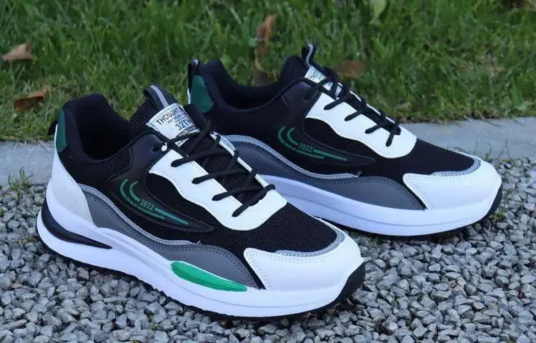 New Spring Autumn Men's Breathable Mesh Sports Shoes Korean Style Lightweight Casual Shoes Soft Bottom Running