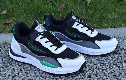 New Spring Autumn Men's Breathable Mesh Sports Shoes Korean Style Lightweight Casual Shoes Soft Bottom Running