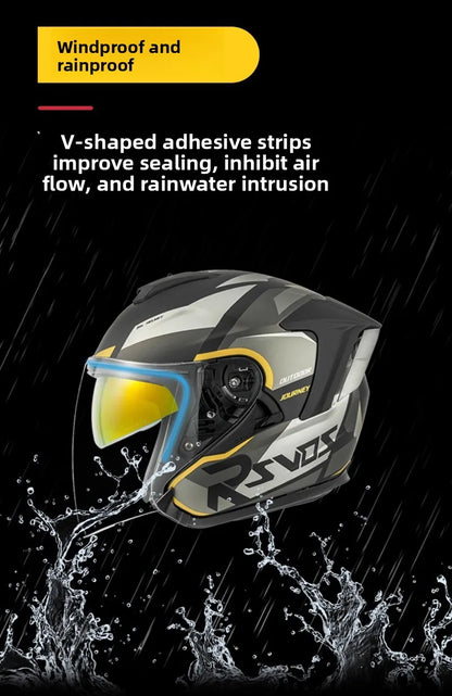 RSV DOT Motorcycle Helmet Double Visor 3/4 Half Helmets Scooter Casco Moto for Men Women Capacete Motorcycle Street Bike Gear