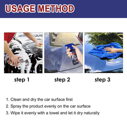 Car Nano Ceramic Coating Spray for Cars Hydrophobic Paint Sealant Restores Black Color & High Gloss Long Lasting Protection