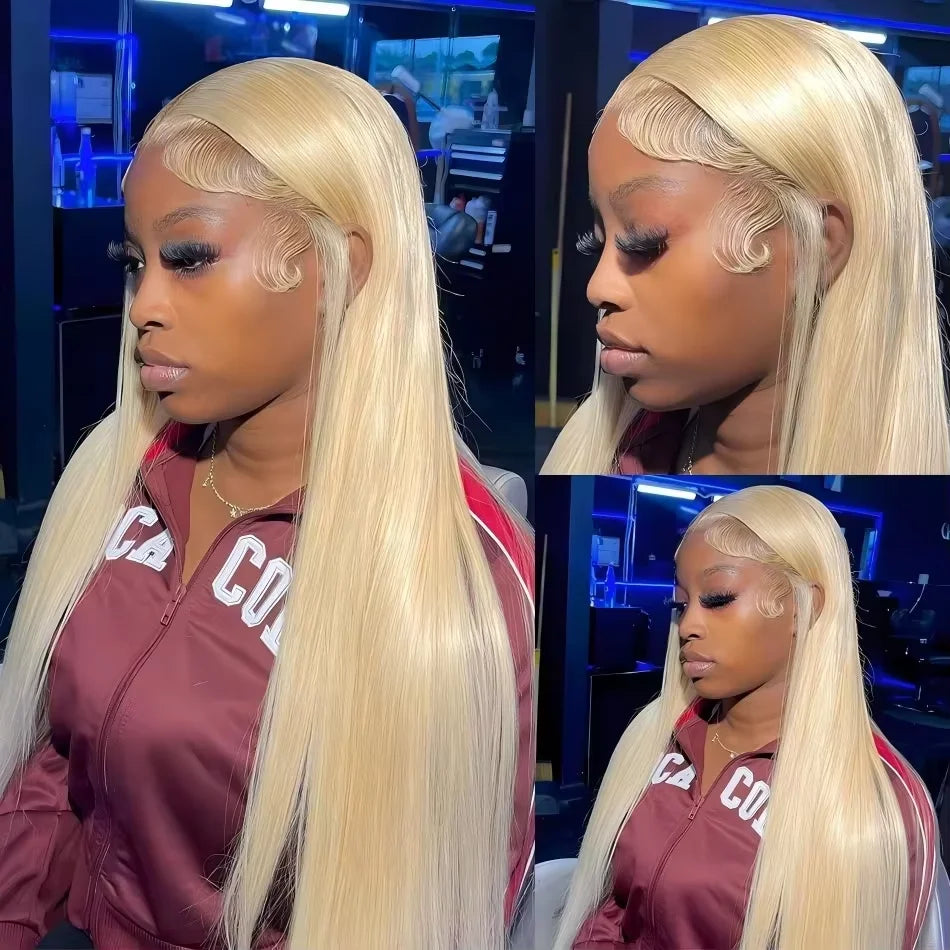 30 36 Inch 13x6 Bone Straight 613 Hd Honey Blonde Lace Front Human Hair Wigs Brazilian 13x4 Color Lace Frontal Wigs For Women