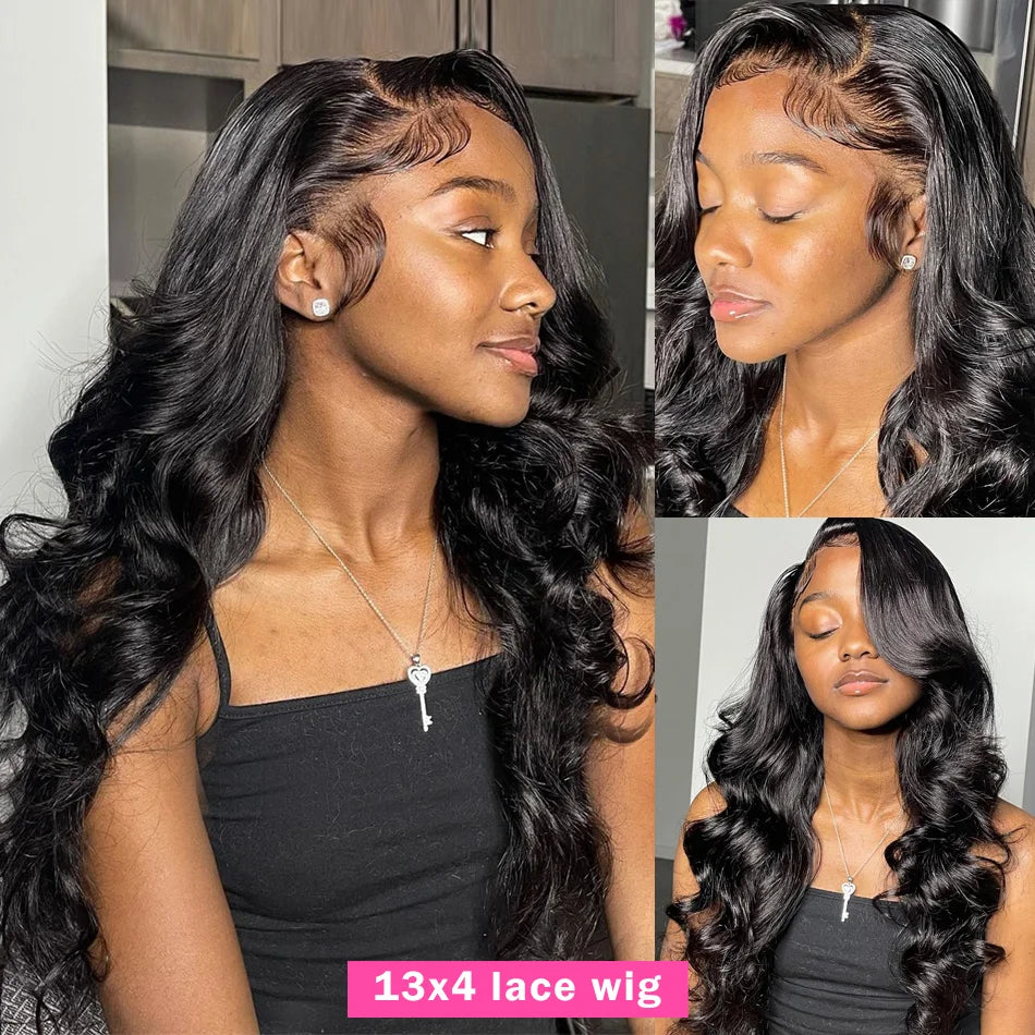 Body Wave Lace Front Wig 13x4 13x6 30 32 34 36 38 Inch 4x4 Lace Closure Wig Gluless Transparent Human Hair Lace Frontal Wig Sale
