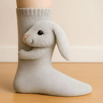 2026 New Animal Socks 3D Plush Crochet Animal Socks Cute Animal Socks Warm Floor Socks Cartoon Socks
