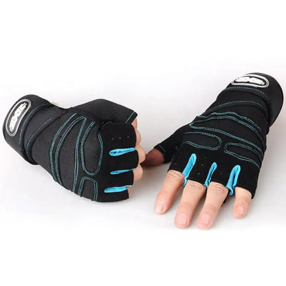 Gym Sport Gloves Fitness Weight Lifting Wristband Half Finger Gloves Outdoor Cycling Hiking NonSlip Glove Body Building Training