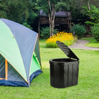 Portable Travel Bucket Toilet Seat Folding Toilet with Lid Camping Toilet Emergency Toilet Car Folding Toilets