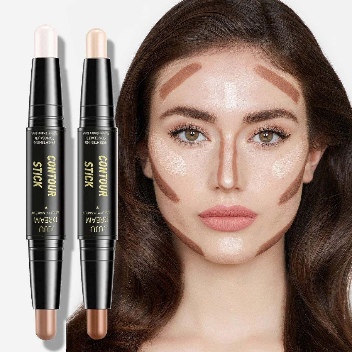 Complete Makeup Set - Includes Blush, Eyeshadow, Contour Pencil, Lip Gloss and Brow Pencil - Full Coverage Glossy (10-Pack) Kit