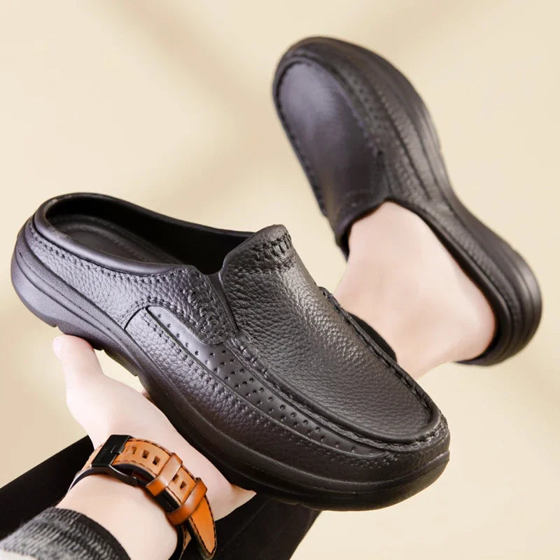 New Fashion Sandals High Quality Slippers Soft Sole Beach Sandals Men Slip On Driving Shoes Chef Shoes Breathable EVA Shoes