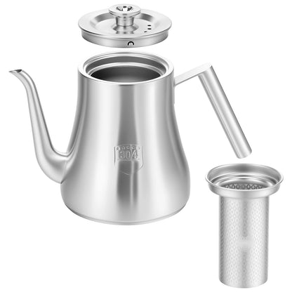2L Stainless Steel Teapot With Removable Infuser Large Capacity Thickened Kettle Tea Set Gas Induction Home Camping