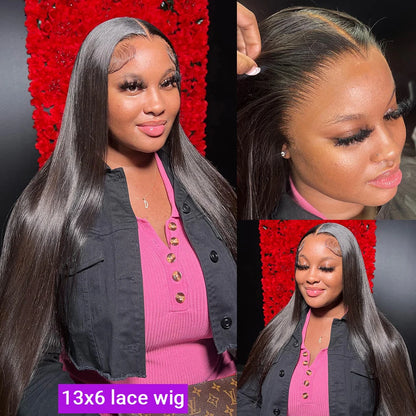 360 Full Lace Wig Human Hair Pre plucked HD Lace Wig 13X4 13x6 Human Hair Wigs Bone Straight Lace Frontal Wig For Women 36 40 in