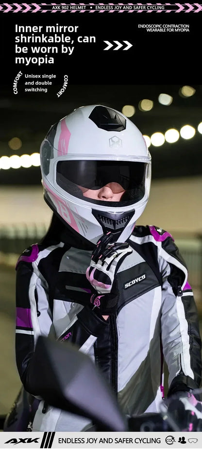Unisex Motorcycle Helmet Winter Anti-Fog Warm Full Cover Helmet For Men And Women Electric Car Cycle Motorcycle Equipment Access