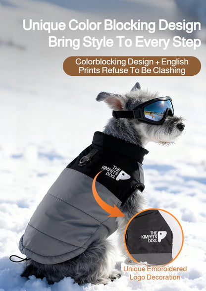 Winter warm pet clothes, trendy autumn and winter dog clothes, thickened dog cotton coat, cute
