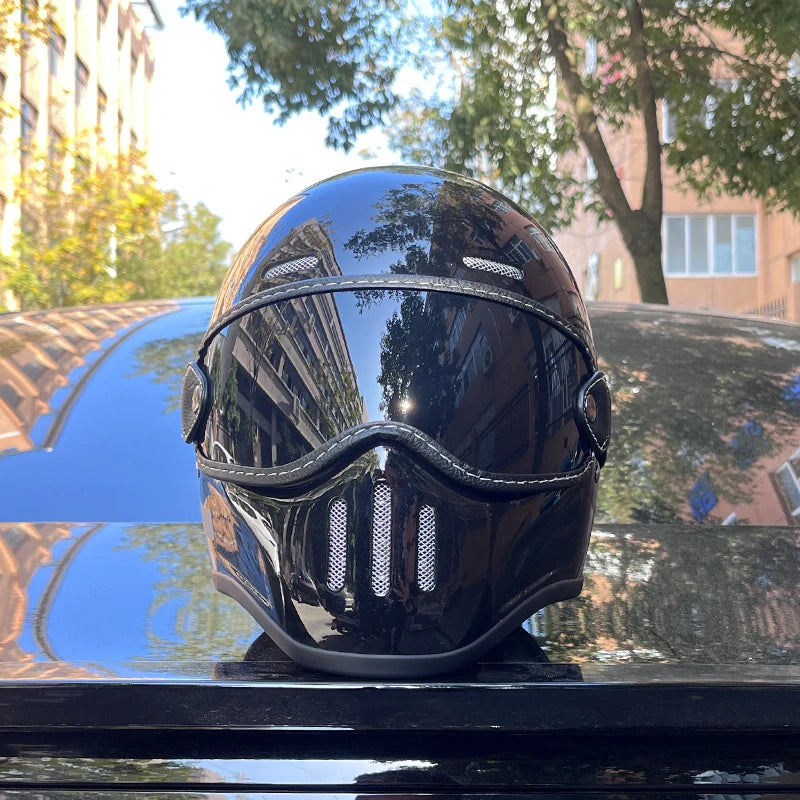 ORZ NEW Motorcycle FBR Full Face Retro Helmet Tokyo Style Motorcycle Casco Moto Japan TT Helmets Fiberglass With Clear Visor