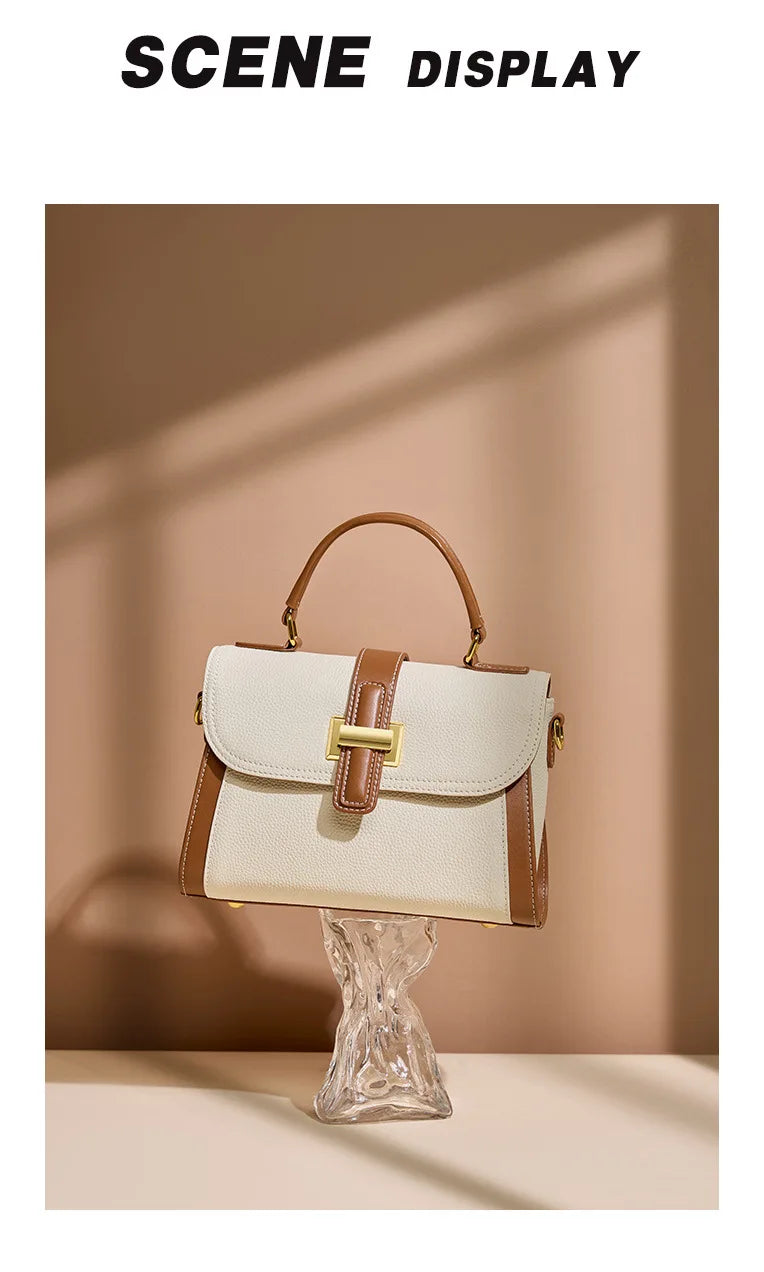 Luxury handbags female crossbody bags small square shoulder bag mom women bags new fashion 2025 genuine cowhide leather satchel