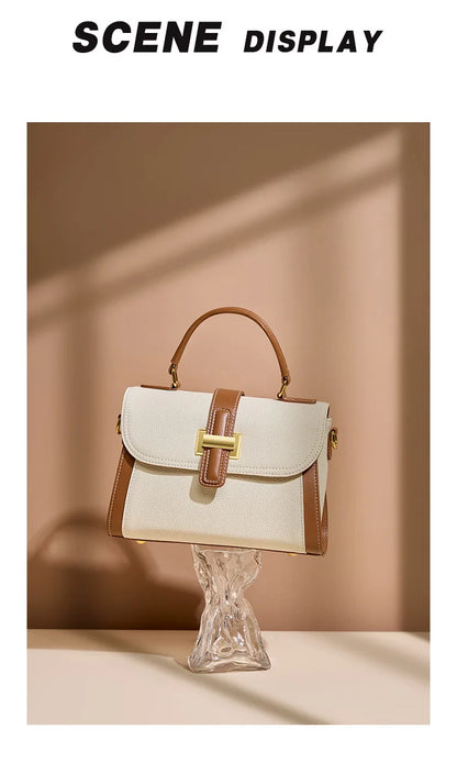 Luxury handbags female crossbody bags small square shoulder bag mom women bags new fashion 2025 genuine cowhide leather satchel