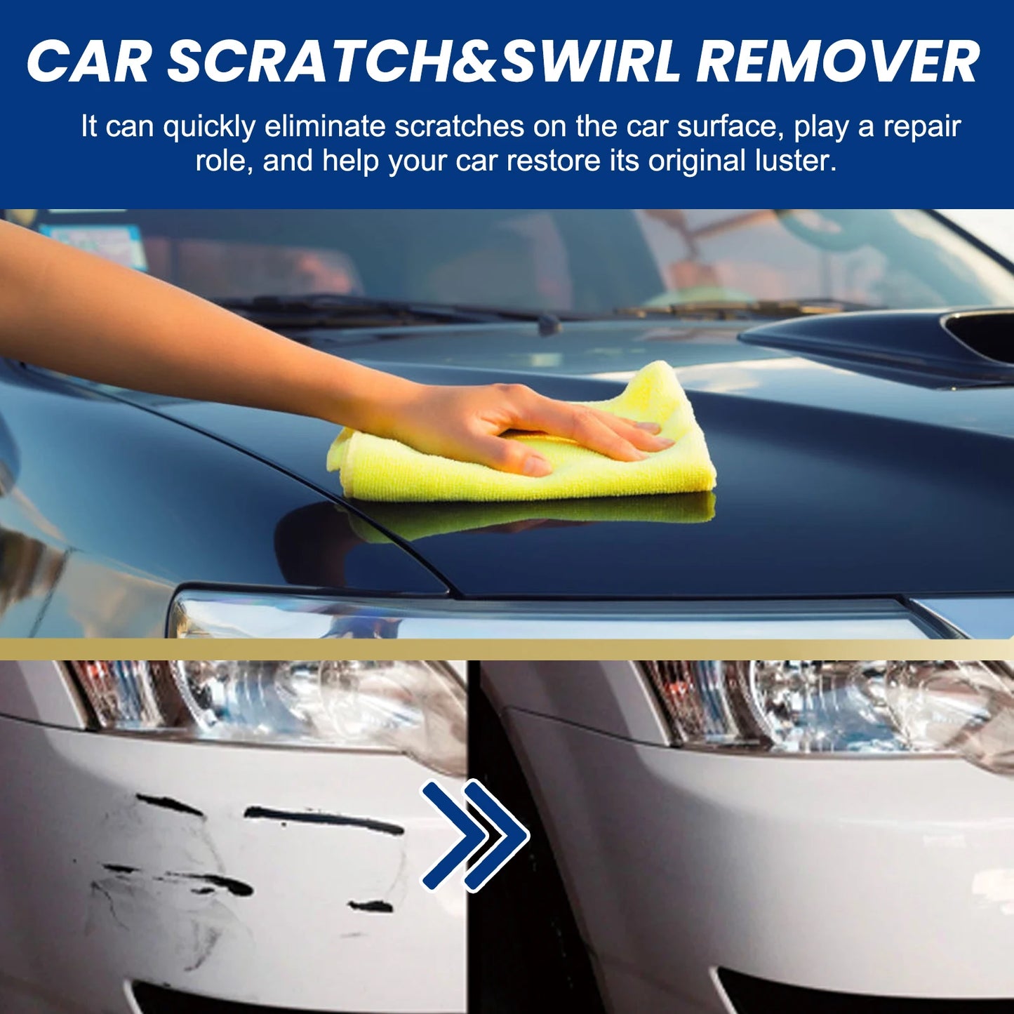 Homonth Car Wax Scratch Swirl Remover Solvent Car Polish Car Polish Solvent 100g Car Wax With Sponge For Repair Paint Scratches