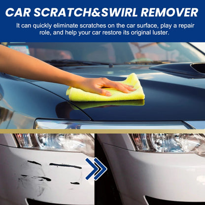 Homonth Car Wax Scratch Swirl Remover Solvent Car Polish Car Polish Solvent 100g Car Wax With Sponge For Repair Paint Scratches