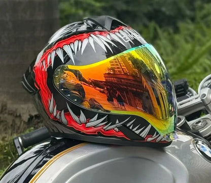 New Spider Motorcycle Helmet Full Face  Long Visor Racing Off-Road Helmet Double Lens Cascos Para Moto Capacete DOT Casco Moto