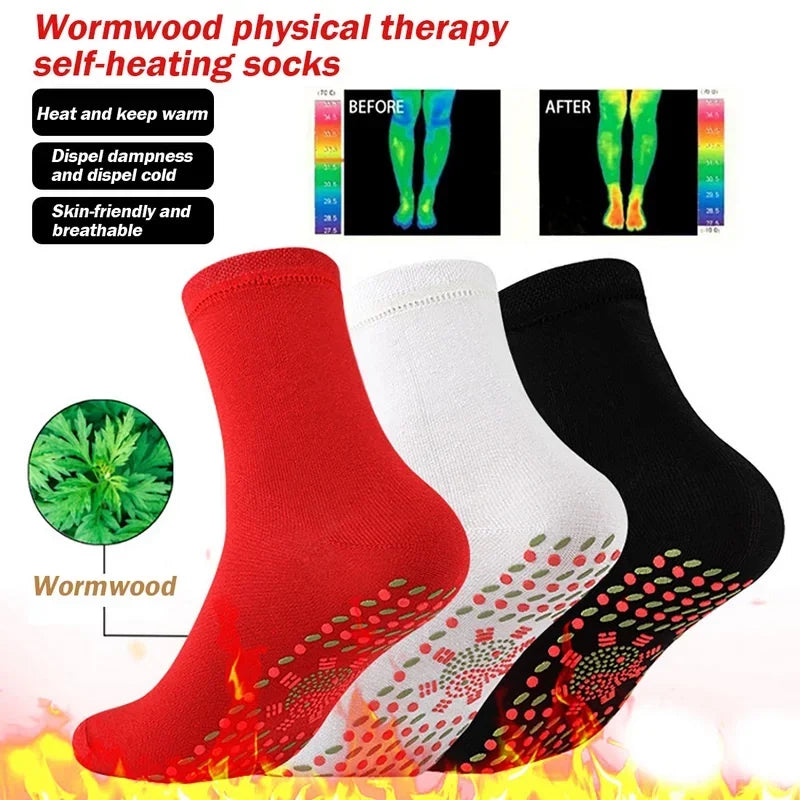 1/5pairs Tourmaline Heating Socks Winter Warm Thermal Health Care Socks Slimming Health Short Sock Magnetic Therapy Sock