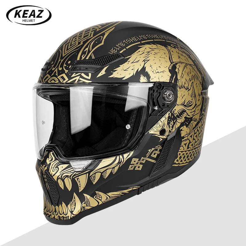 Motorcycle Helmet All-Season Universal Retro Men's Bike Racing Street Bike Riding Running Motorcycle Riding Safety Helmets
