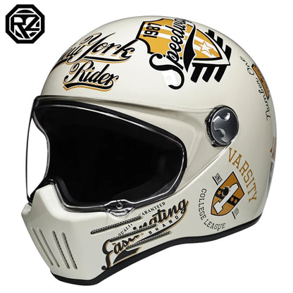 ORZ-728 Full Face casco moto Helmet Vintage Chopper Retro Helmet capacete de motocicleta modular helmet DOT