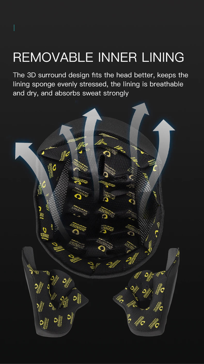 SOMAN Full Face Helmet Dual Lens Flip Up Motorcycle Helmets Casco Accessories Men Women Casque Moto Racing DOT Approved Visor