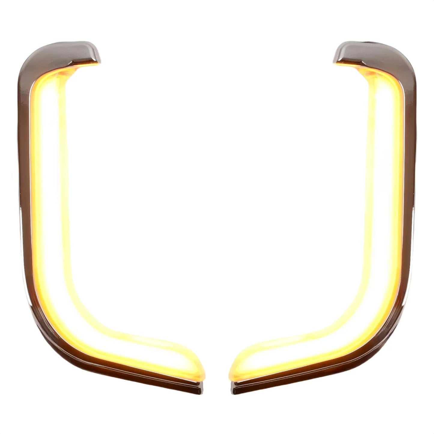 A pair of motorcycle yellow+white two-color turn signal lights daytime running lights suitable for Harley CVO Street Glide
96-13