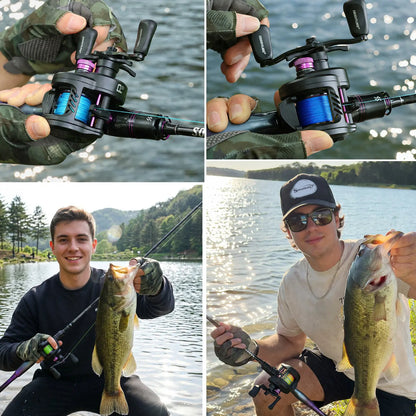 Sougayilang P9-DC Round Baitcasting Reel Electronic DC Brake System 7.2:1 Gear Ratio Ultralight Casting Fishing Reel Saltwater