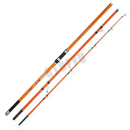 3.3M 3.6M 3.9M 4.2M Carp Rod 35kg Surf Fishing Rod Portable Travel Surf Spinning Rod 3 Piece Carbon Fiber Saltwater Fishing Pole