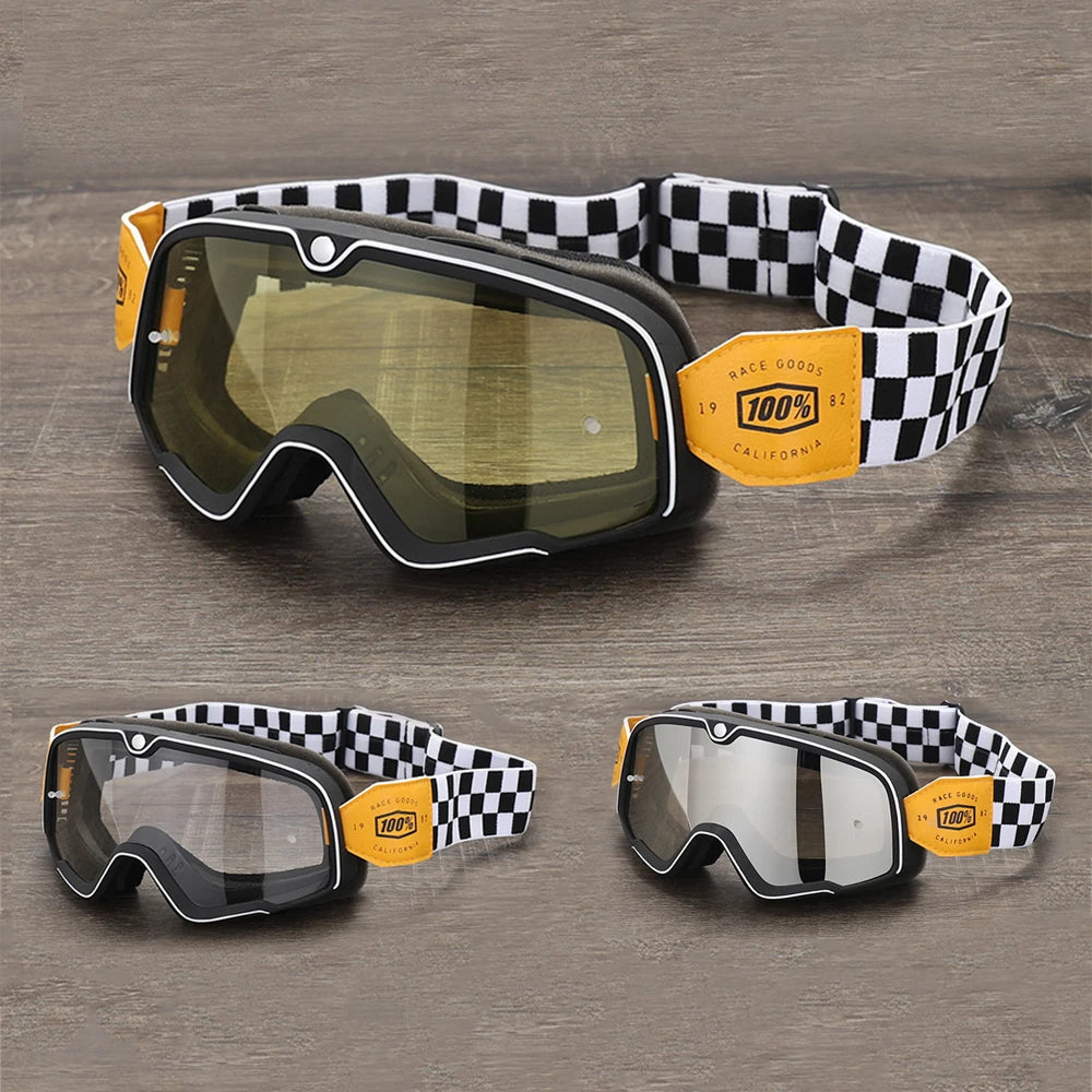 NEWEST Motorcycle Retro Goggles Skiing Glasses Outdoors Motocross Sunglasses Helmet Riding Racing Cafe Racing Mountain Bike ATV