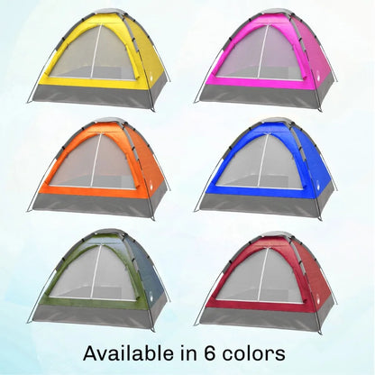 2-Person Dome Tent with Camping Accessories - Including Rain Fly and Carry Bag in Red - by Outdoors