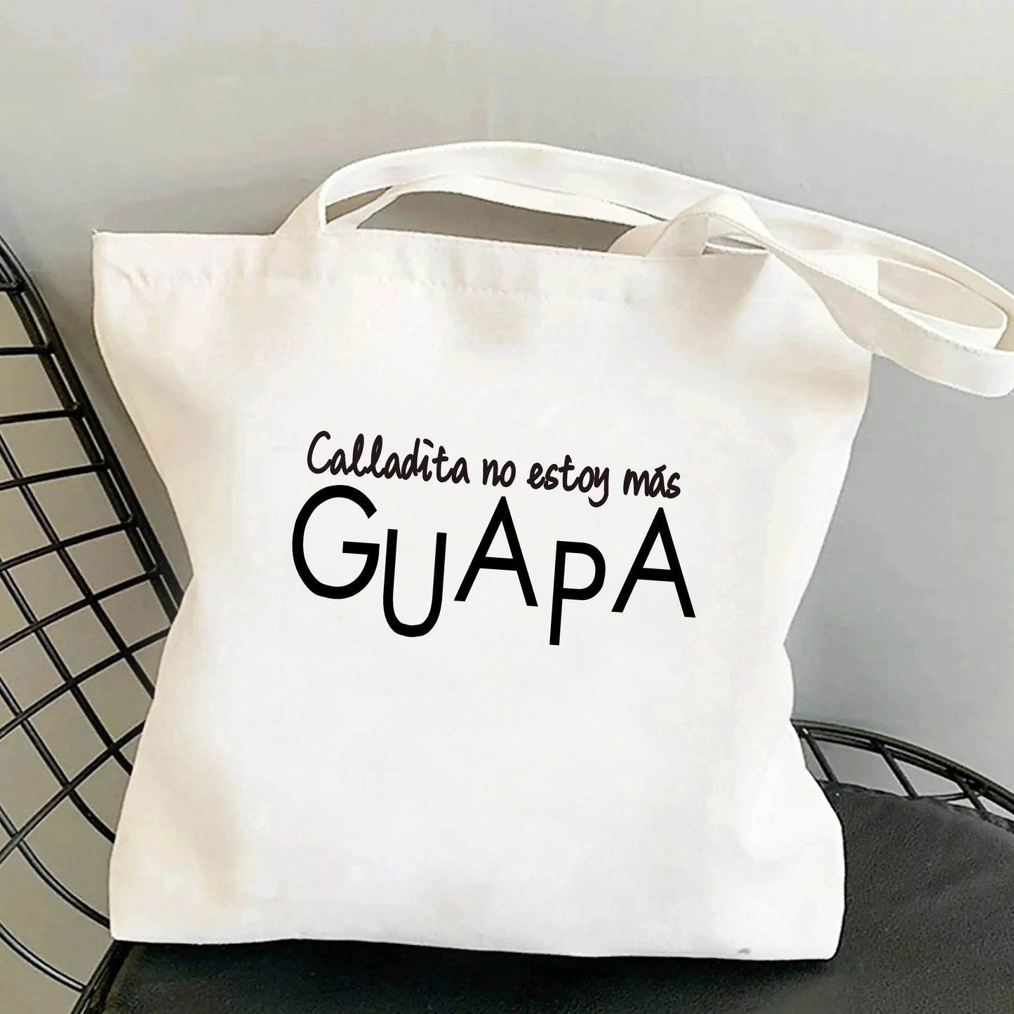 Spanish Women Shoulder Bag Graphic Harajuku Shopper Bags Large Capacity Canvas Tote Handbag No Zipper Eco Casual Girl Handbags