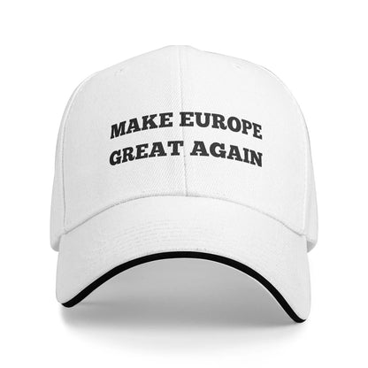 Make Europe Great Again Baseball Cap  Women Men Print Trucker Hat Summer Casual Outdoor Gym Sun Visor Baseball Caps