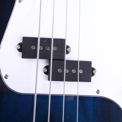 Electric Bass Guitar 4 Strings 20 Frets Electric Bass Set Electric Bass with Belt Cable and Wrench Tool