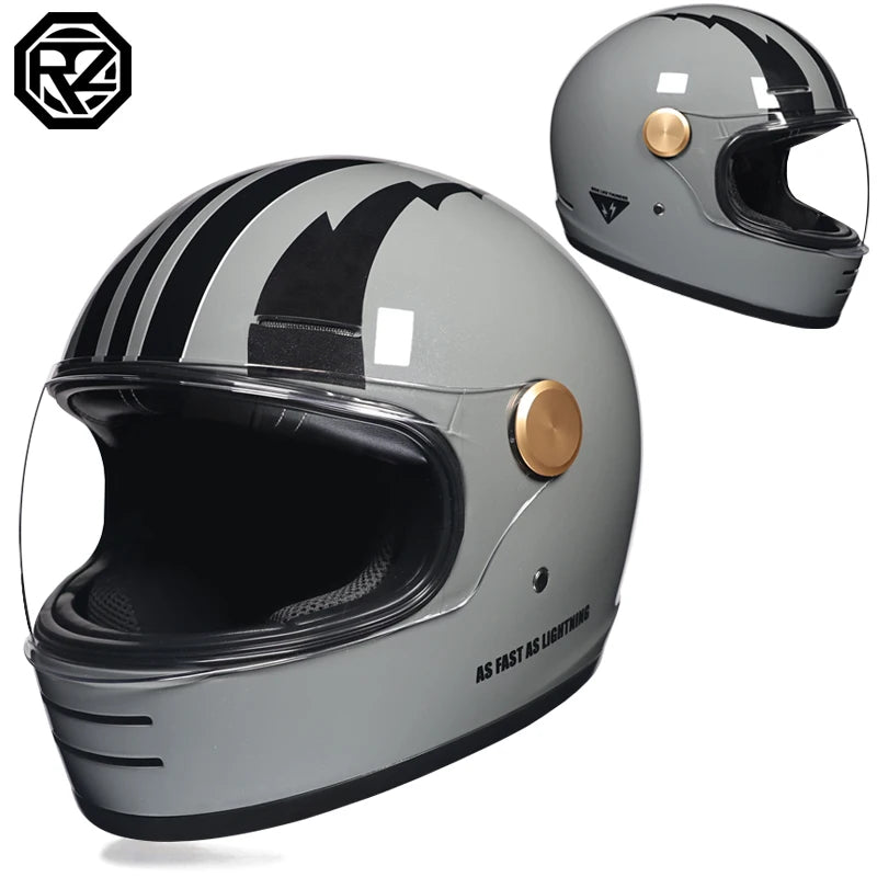 ORZ motorcycle helmet retro cruise full helmet personalized ghost knight helmet ABS material